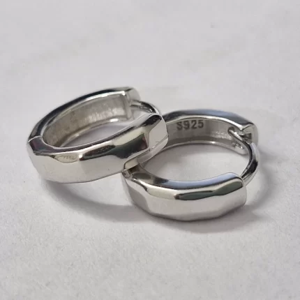 Silver Eterna Loop Hoops For Women