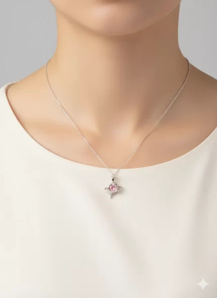 Silver 925 Venus Halo Necklace