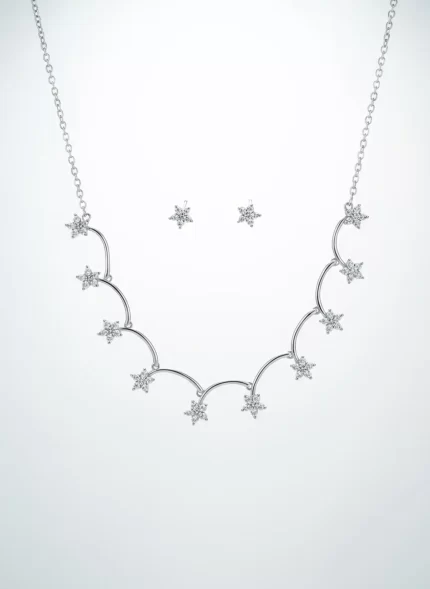 925 Silver Divine Garland Necklace Set