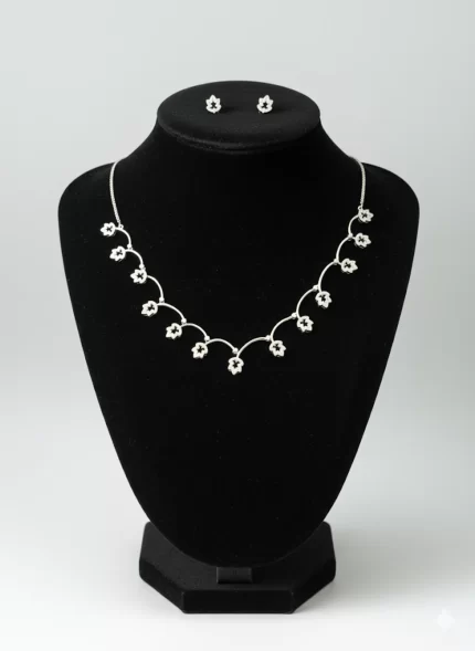 925 Silver Blossom Grace Necklace Set